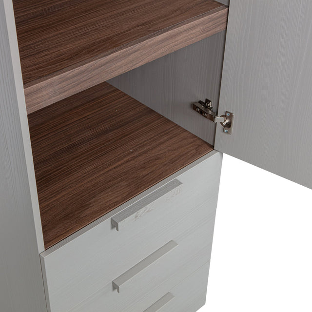Rens 1 Drs Legkast Greep Lang Noten/Kiezelgrijs [Fsc] van WOOOD – Luxe comfort op maat van PureWonen. Vraag naar de beste prijs.