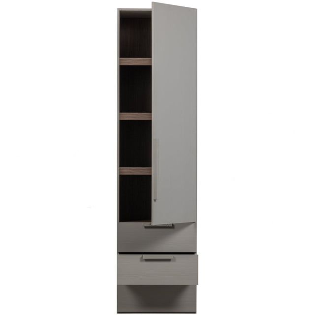 Rens 1 Drs Legkast Greep Lang Noten/Kiezelgrijs [Fsc] van WOOOD – Luxe comfort op maat van PureWonen. Vraag naar de beste prijs.