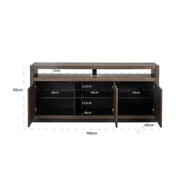 Dressoir Oakura 3-deuren (Brown) van Richmond Interiors – Luxe comfort op maat van PureWonen. Vraag naar de beste prijs.