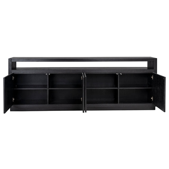 Dressoir Oakura 4-deuren (Black) van Richmond Interiors – Luxe comfort op maat van PureWonen. Vraag naar de beste prijs.
