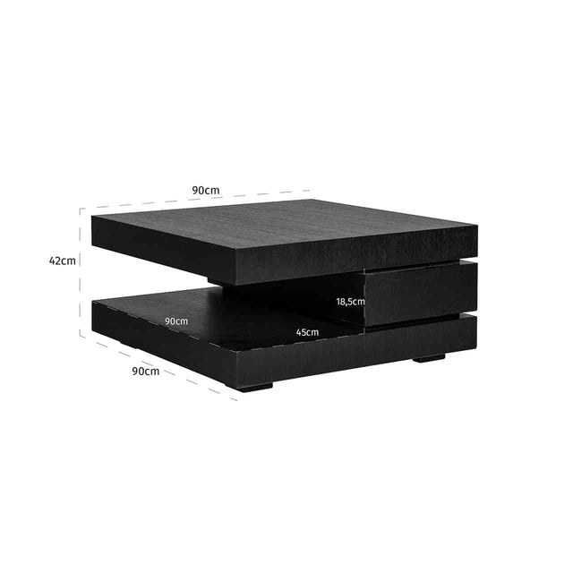Salontafel Oakura blok C (Black) van Richmond Interiors – Luxe comfort op maat van PureWonen. Vraag naar de beste prijs.