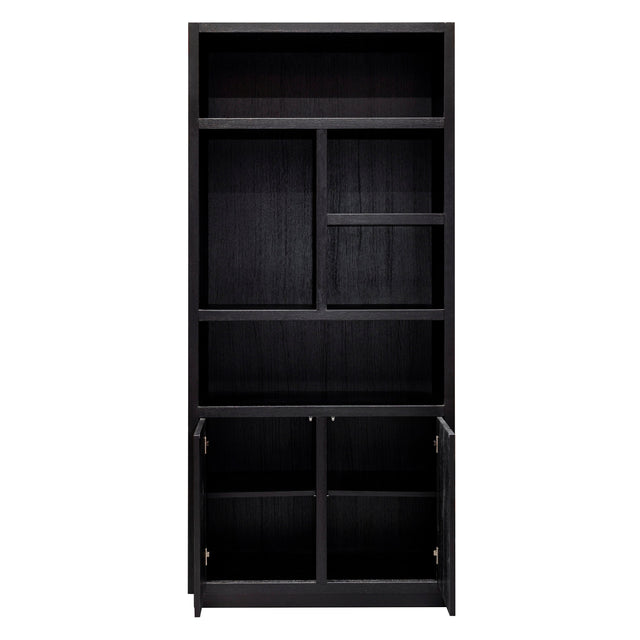 Boekenkast Oakura 2-deuren (Black) van Richmond Interiors - laagste prijs offerte van PureWonen