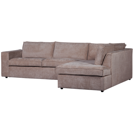 Hajo Hoekbank Rechts Chenille Taupe van WOOOD – Luxe comfort op maat van PureWonen. Vraag naar de beste prijs.