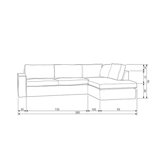 Hajo Hoekbank Rechts Boucle Naturel van WOOOD – Luxe comfort op maat van PureWonen. Vraag naar de beste prijs.