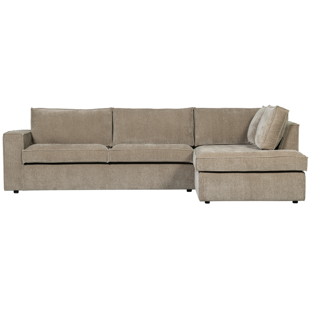 Hajo Hoekbank Rechts Ribstof Clay van WOOOD – Luxe comfort op maat van PureWonen. Vraag naar de beste prijs.
