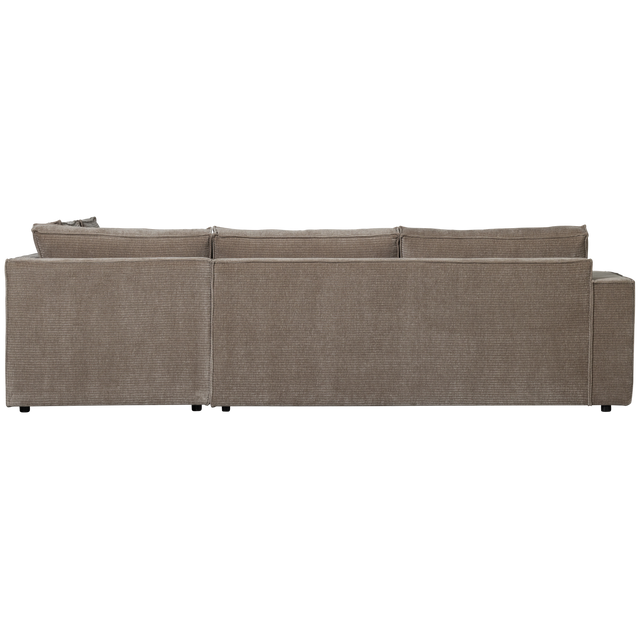 Hajo Hoekbank Rechts Ribstof Taupe van WOOOD – Luxe comfort op maat van PureWonen. Vraag naar de beste prijs.