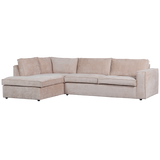 Hajo Hoekbank Links Chenille Zand van WOOOD – Luxe comfort op maat van PureWonen. Vraag naar de beste prijs.