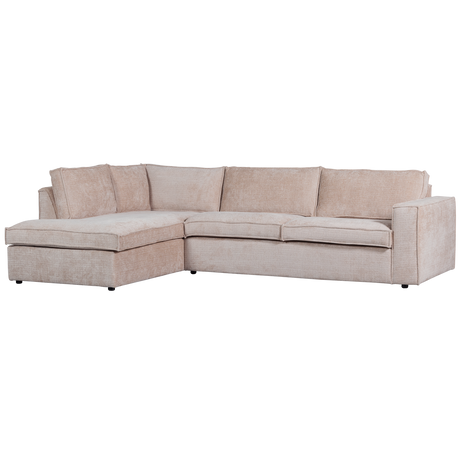 Hajo Hoekbank Links Chenille Zand van WOOOD – Luxe comfort op maat van PureWonen. Vraag naar de beste prijs.