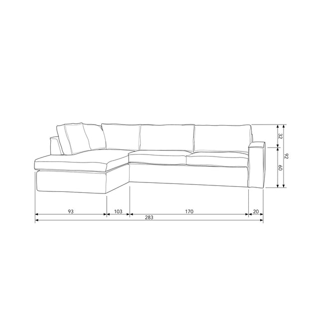 Hajo Hoekbank Links Boucle Naturel van WOOOD – Luxe comfort op maat van PureWonen. Vraag naar de beste prijs.