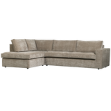 Hajo Hoekbank Links Ribstof Clay van WOOOD – Luxe comfort op maat van PureWonen. Vraag naar de beste prijs.