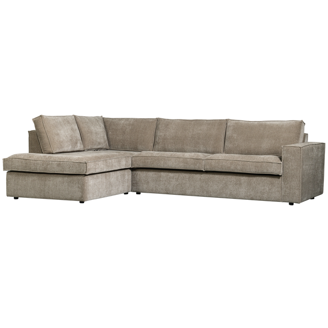 Hajo Hoekbank Links Ribstof Clay van WOOOD – Luxe comfort op maat van PureWonen. Vraag naar de beste prijs.