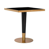 Eettafel Can Roca square black 70x70 (Black/gold)