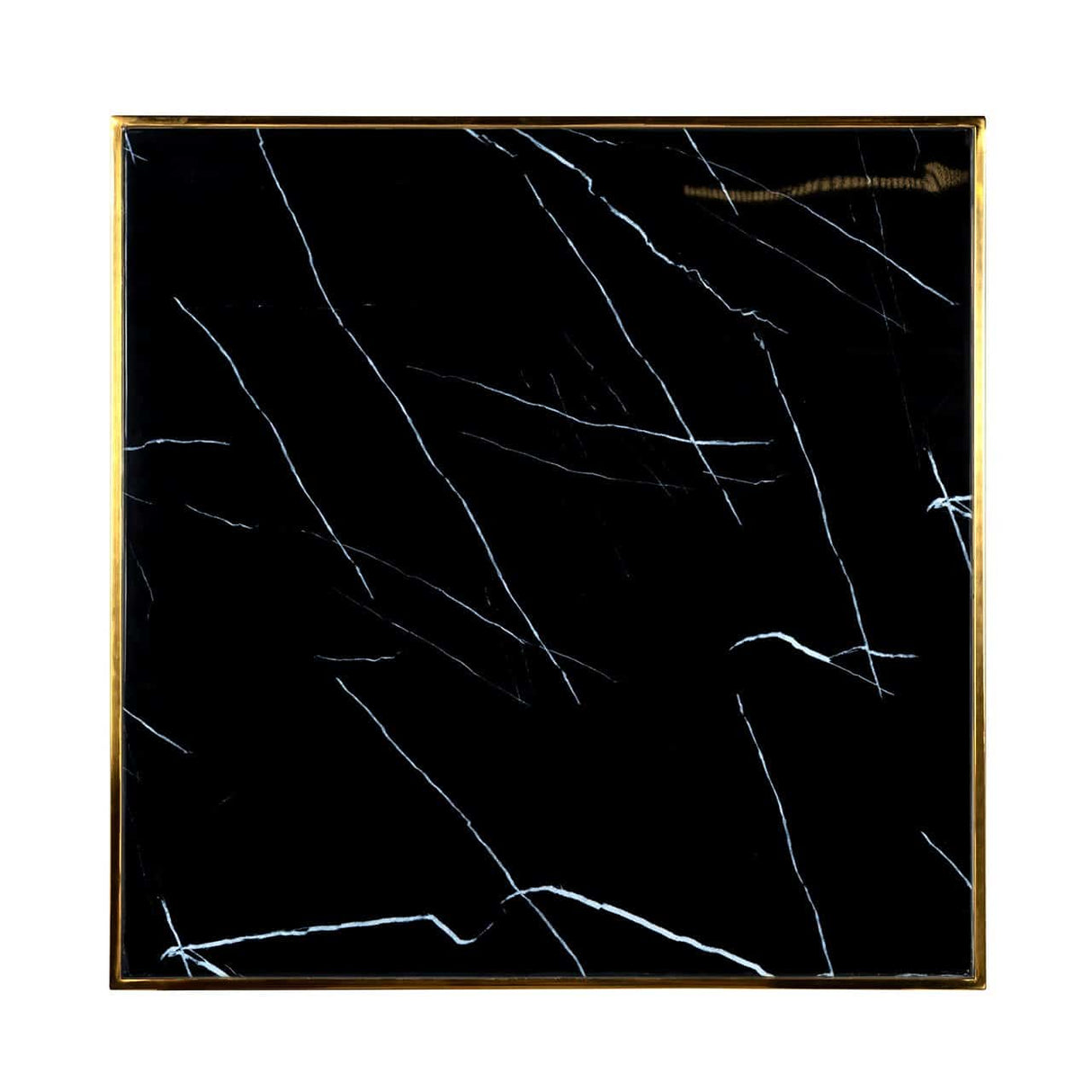 Eettafel Can Roca square black 70x70 (Black/gold)