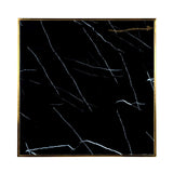 Eettafel Can Roca square black 70x70 (Black/gold)