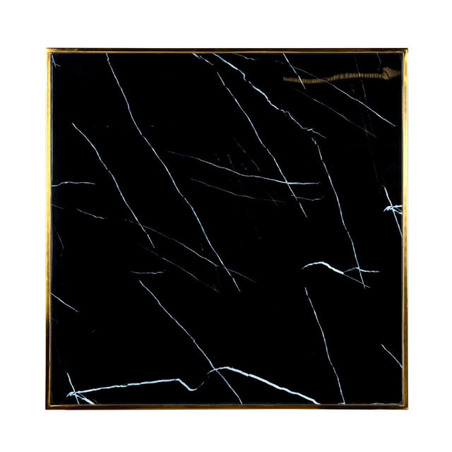 Bistrotafel Can Roca square black 70x70 (Black/gold)