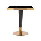 Eettafel Can Roca square black 70x70 (Black/gold)