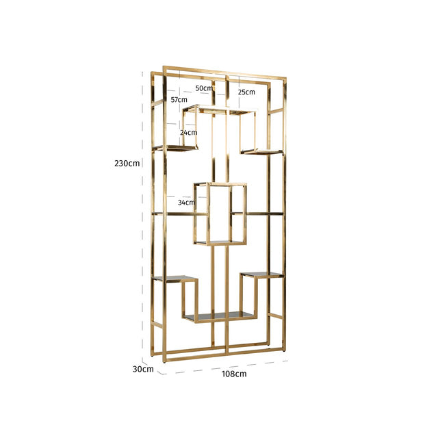 Wandkast Magnus (Gold) van Richmond Interiors – Luxe comfort op maat van PureWonen. Vraag naar de beste prijs.