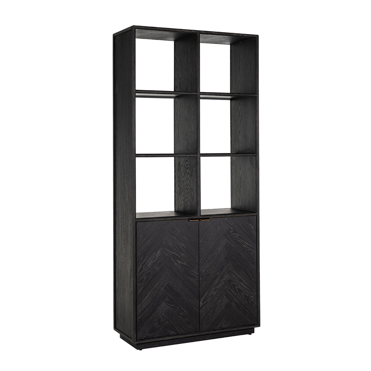 Boekenkast Blackbone brass 2-deuren (Black rustic)