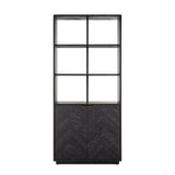 Boekenkast Blackbone brass 2-deuren (Black rustic)