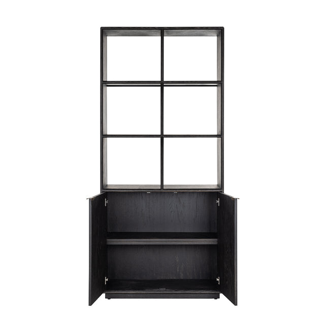 Boekenkast Blackbone brass 2-deuren (Black rustic) van Richmond Interiors – Luxe comfort op maat van PureWonen. Vraag naar de beste prijs.