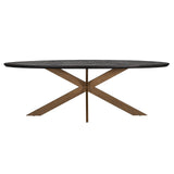 Eettafel Blackbone brass ovaal 230 (Black rustic)