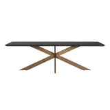 Eettafel Blackbone brass 260 (Black rustic)