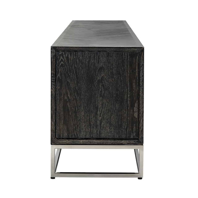 TV-dressoir Blackbone silver 4-deuren 220 (Black rustic)