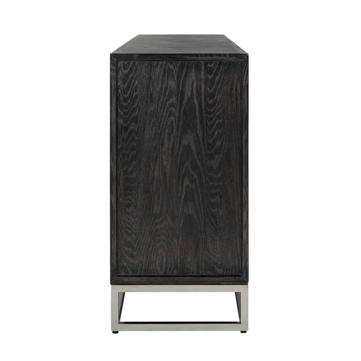 Dressoir Blackbone silver 4-deuren + open vak (Black rustic)