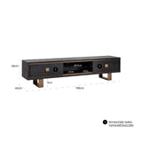 TV-dressoir Hunter 2-laden (Black rustic)