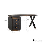 Bureau Hunter 3-laden  (Black rustic)