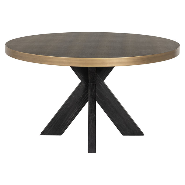 Eettafel Bloomville 140Ø (Black/gold)