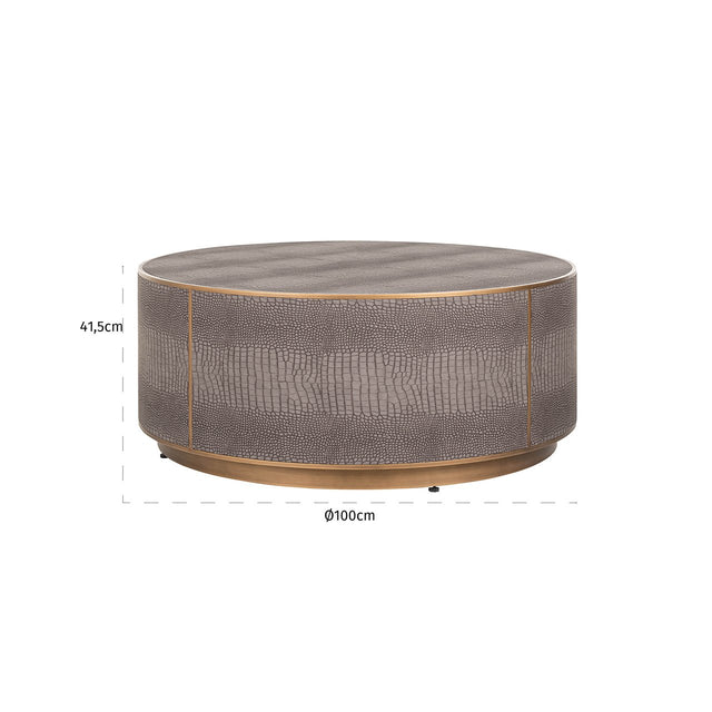 Salontafel Classio 100Ø  (Brushed Gold) van Richmond Interiors – Luxe comfort op maat van PureWonen. Vraag naar de beste prijs.