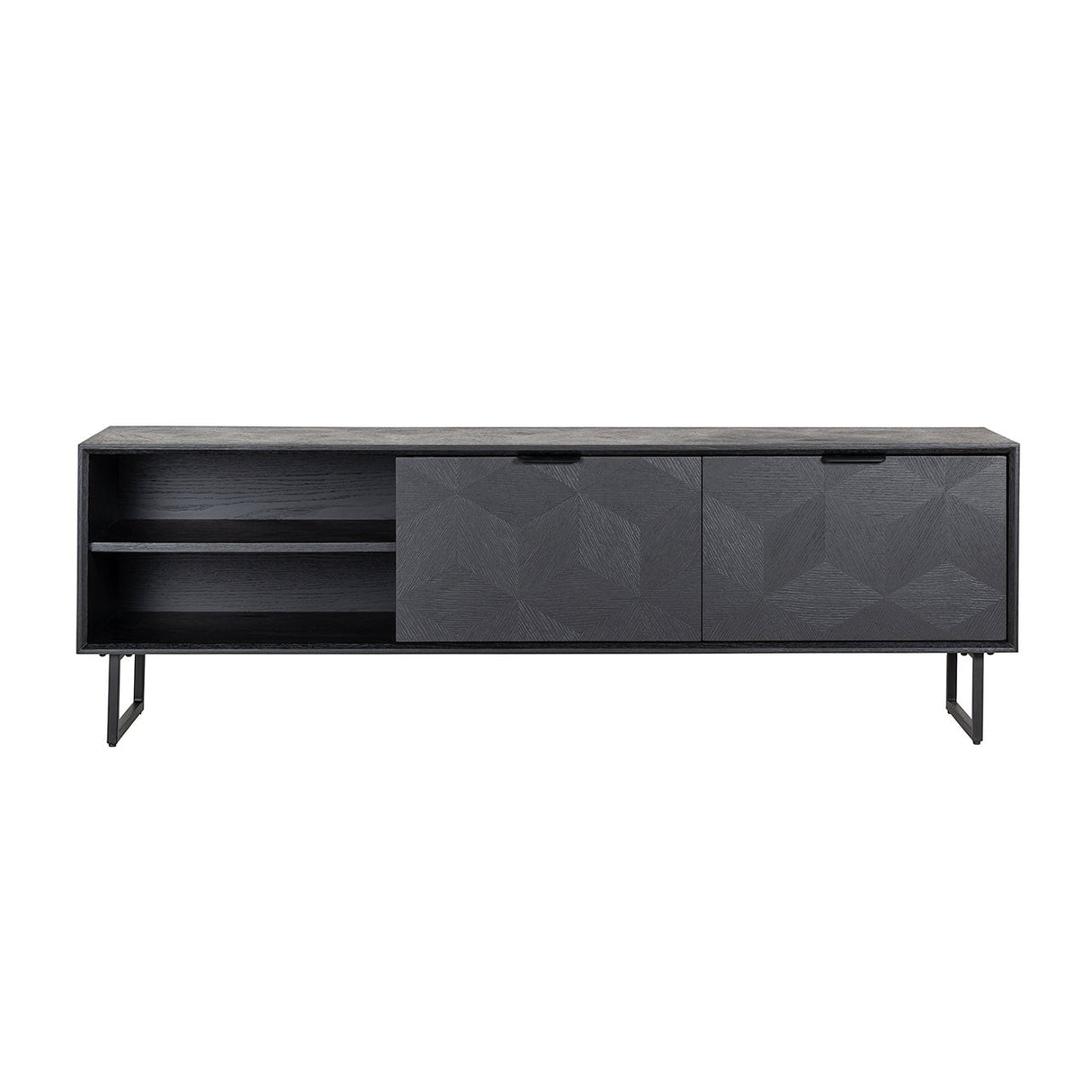 TV-dressoir Blax 2-kleppen 1-plank (Black)