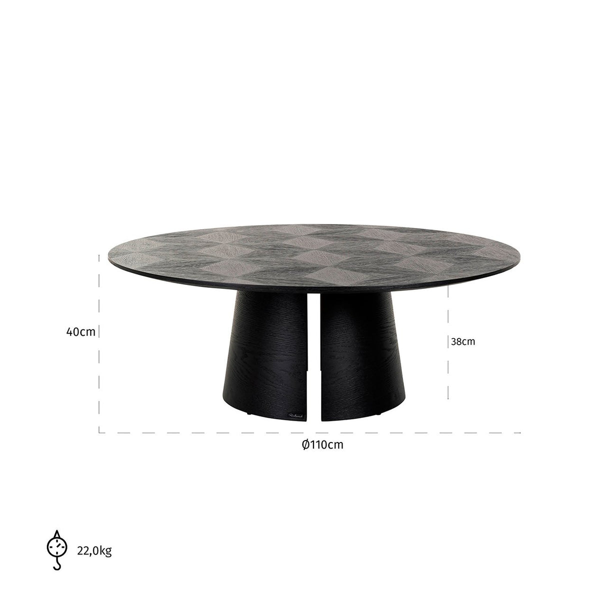 Salontafel Blax 110Ø (Black)