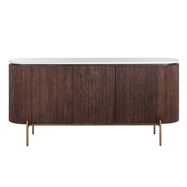 Dressoir Barkley 3-deuren  (Brushed Gold) van Richmond Interiors – Luxe comfort op maat van PureWonen. Vraag naar de beste prijs.