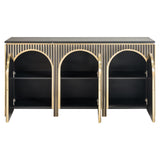 Dressoir Les Arcs 3-deurs (Brushed Gold)