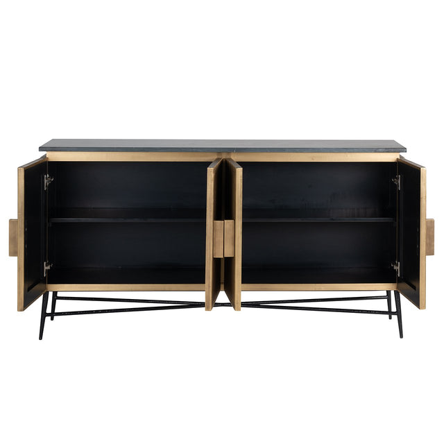 Dressoir Ironville 4-deuren (Gold) van Richmond Interiors – Luxe comfort op maat van PureWonen. Vraag naar de beste prijs.
