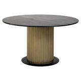 Eettafel Ironville 140Ø (Black/gold)