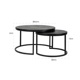 Salontafel Catana set van 2  (Black)