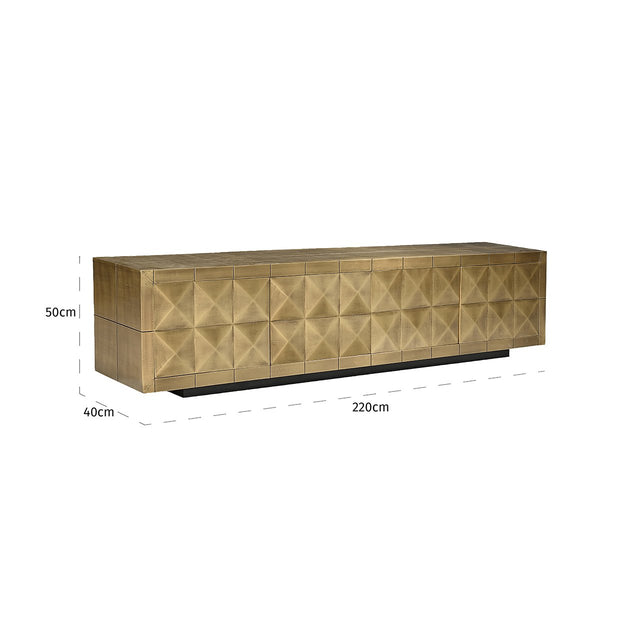 TV-dressoir Collada 4-doors (Brushed Gold)