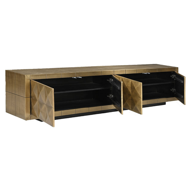 TV-dressoir Collada 4-doors (Brushed Gold)