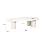 Salontafel Bloomstone 160x80 (White)