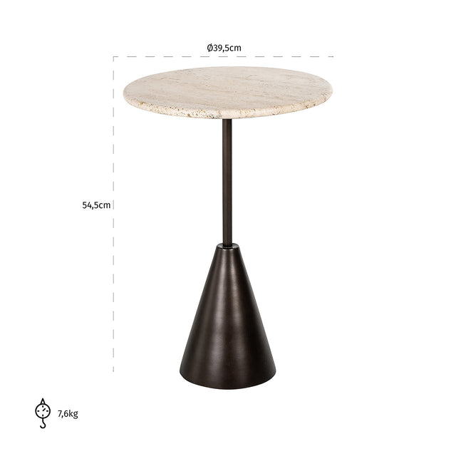 Bijzettafel Avalon rond (Bronze) van Richmond Interiors – Luxe comfort op maat van PureWonen. Vraag naar de beste prijs.