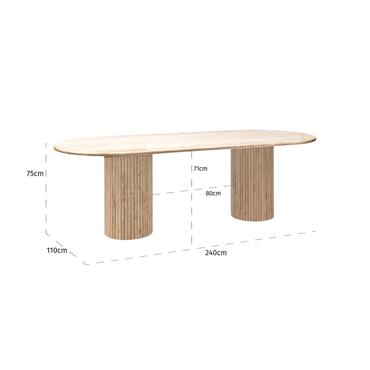 Eettafel La Cantera ovaal 240