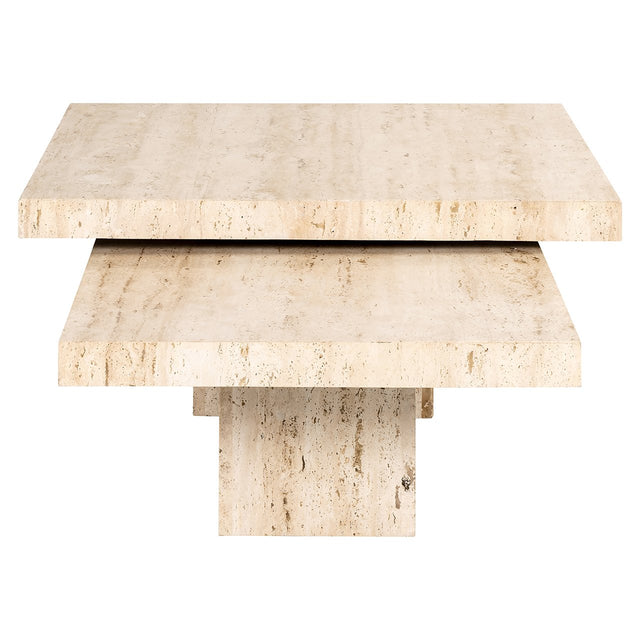 Salontafel La Cantera vierkant set van 2 (Beige) van Richmond Interiors – Luxe comfort op maat van PureWonen. Vraag naar de beste prijs.