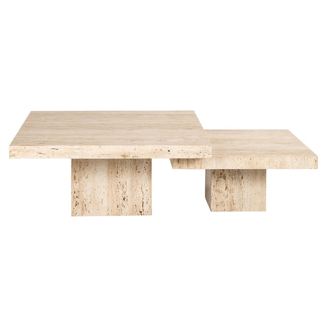 Salontafel La Cantera vierkant set van 2 (Beige) van Richmond Interiors – Luxe comfort op maat van PureWonen. Vraag naar de beste prijs.