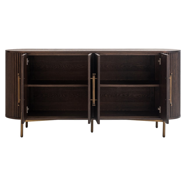 Dressoir luxor 4-deurs (Brown) van Richmond Interiors – Luxe comfort op maat van PureWonen. Vraag naar de beste prijs.