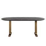 Eettafel Revelin 200 (Black/gold)