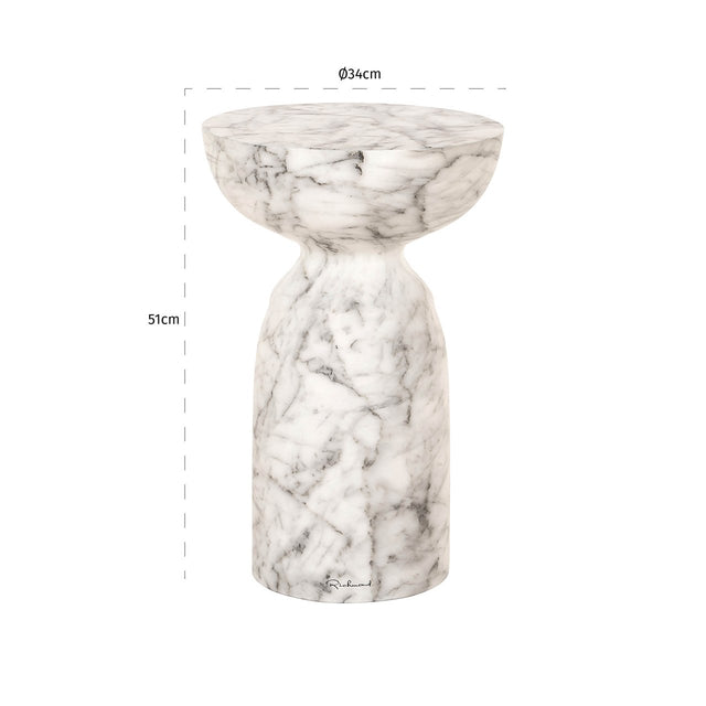 Bijzettafel Kita faux wit marmer (White) van Richmond Interiors – Luxe comfort op maat van PureWonen. Vraag naar de beste prijs.