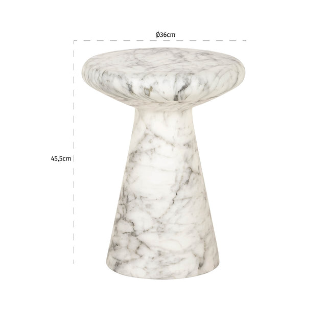 Bijzettafel Lohan faux wit marmer (White) van Richmond Interiors – Luxe comfort op maat van PureWonen. Vraag naar de beste prijs.